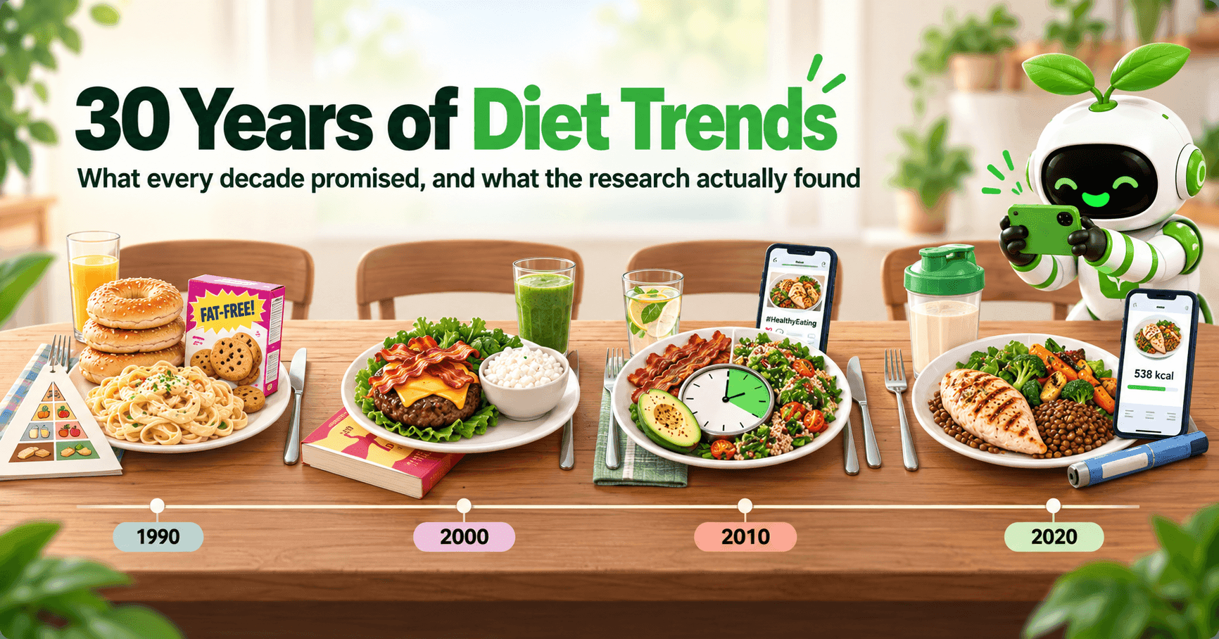 Diet Trends From the 1990s to Today: 30 Years of Fads, Science, and What Actually Stuck
