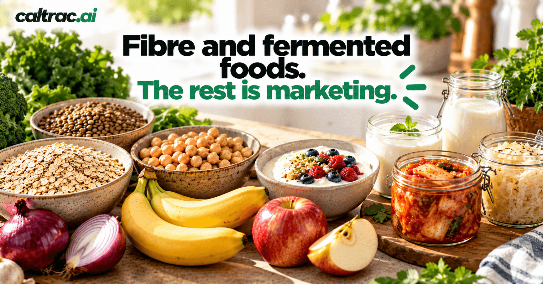 Gut Health Foods: What Fibre and Fermented Foods Actually Do, the Yogurt and Probiotic Evidence, and a USDA-Built Food List