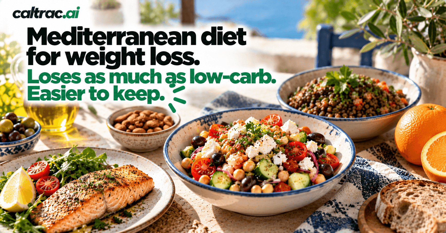 Mediterranean Diet for Weight Loss: What PREDIMED and DIRECT Actually Showed, and a 1,600 Calorie Day From USDA Data
