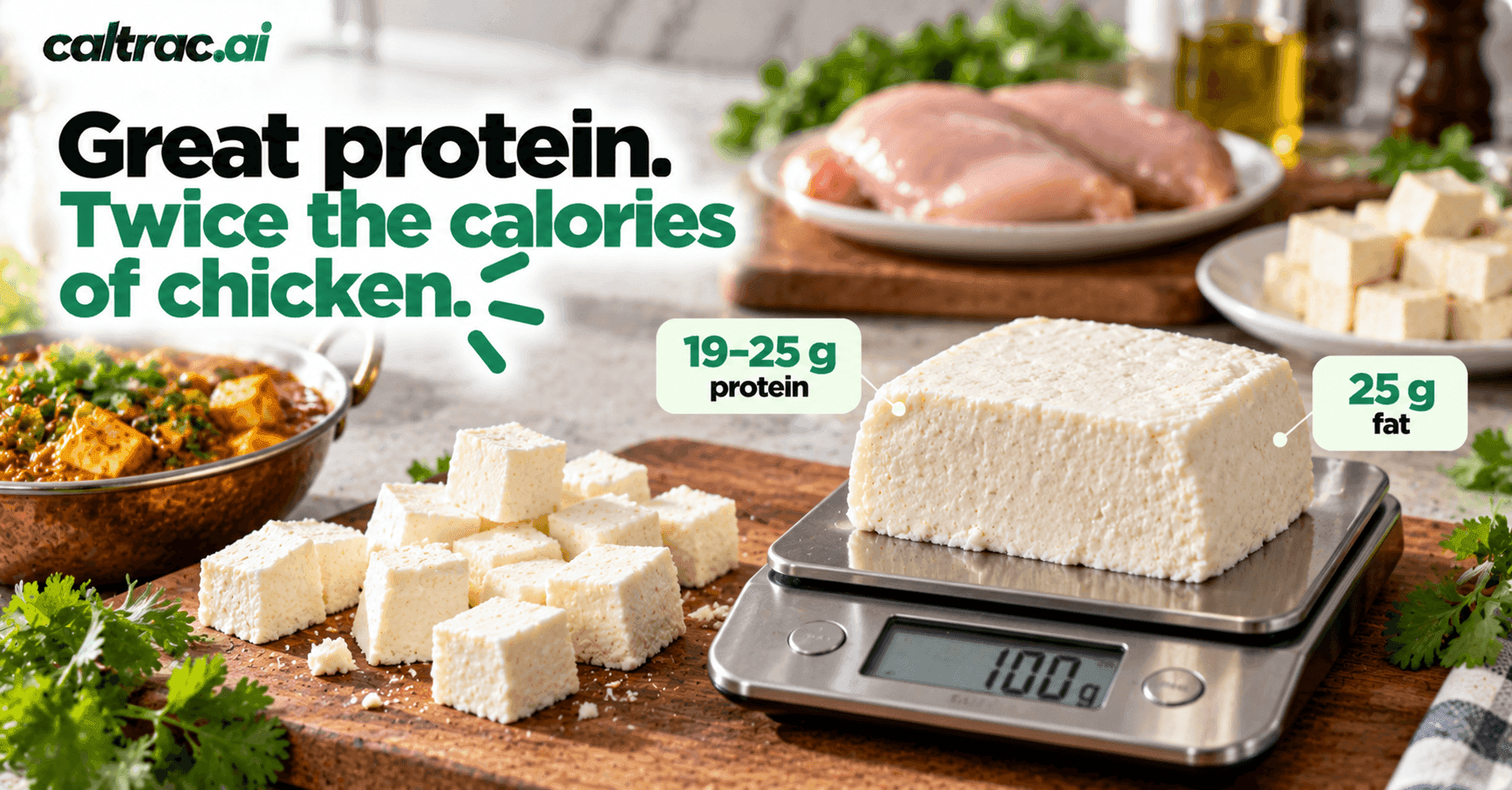 Paneer Nutrition: Protein per 100 g, Calories, Fat and Calcium From Four Sources, and How It Compares With Tofu, Chicken and Dal