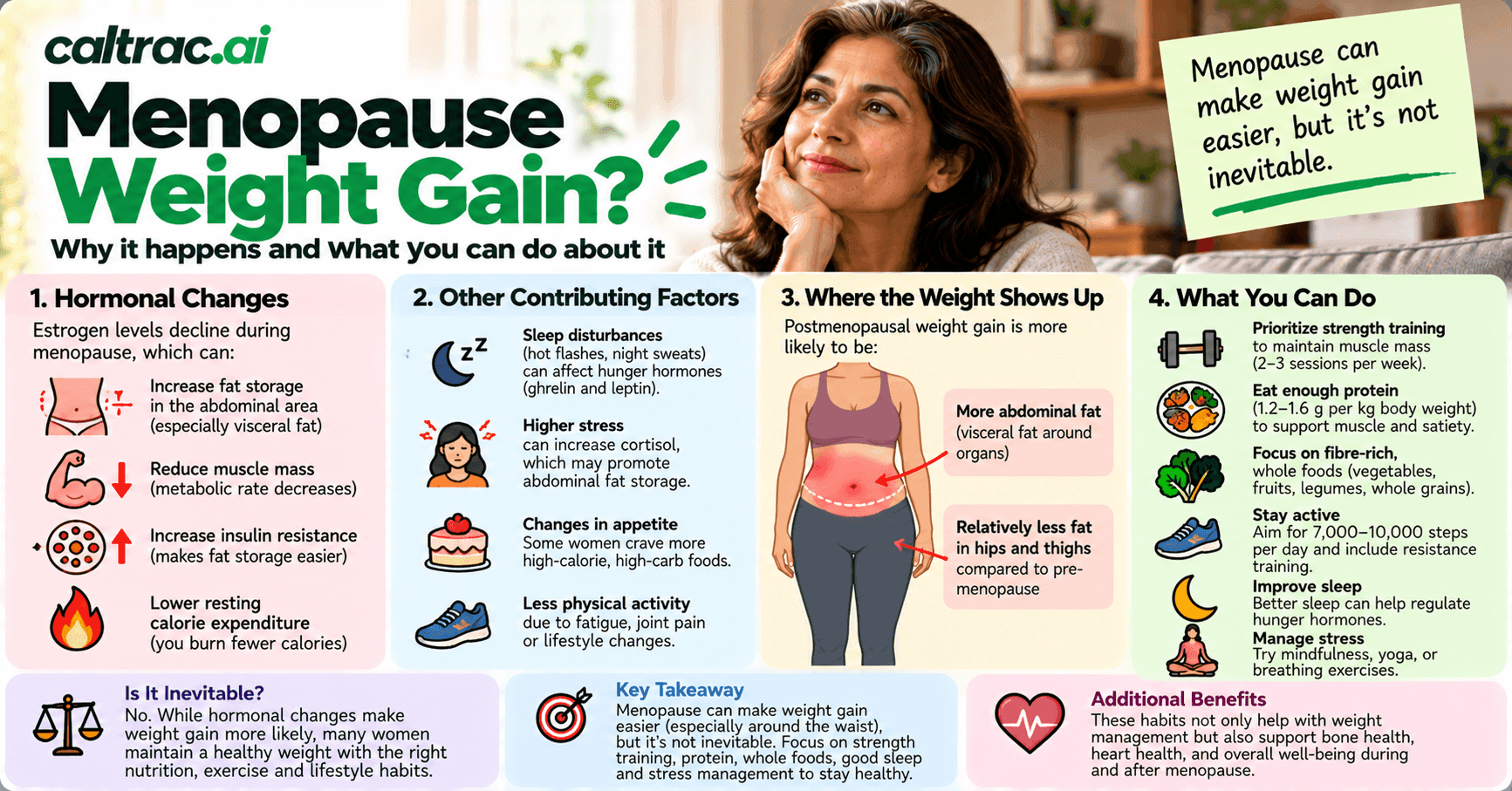Menopause Weight Gain: What Actually Changes, What Does Not, and the Protein, Lifting and Calorie Plan That Works