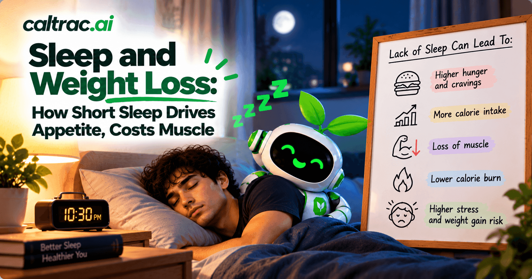 Sleep and Weight Loss: How Short Sleep Drives Appetite, Costs Muscle, and What the Trials Show